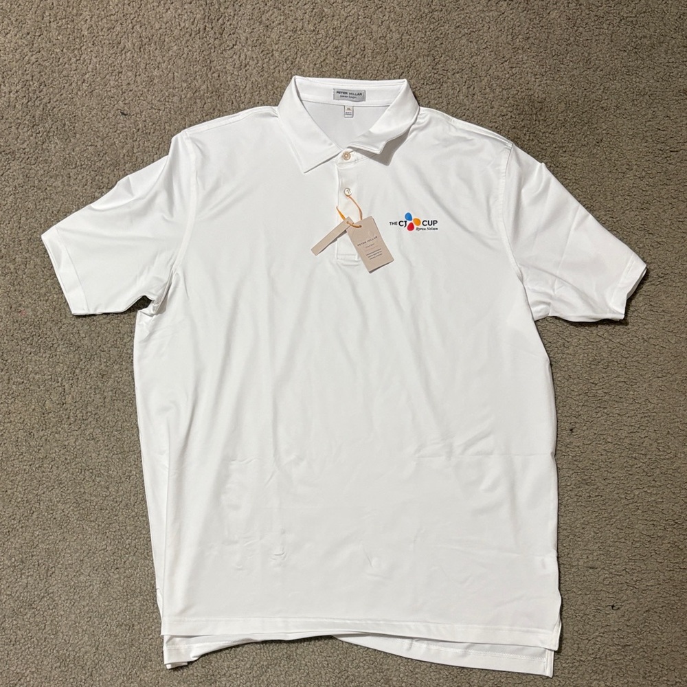 Peter Millar  Men's White Polo Shirt